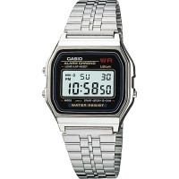 Casio A159WA-N1DF Ψηφιακό Unisex Ρολόι με Ασημί Μπρασελέ και Vintage Ρετρό Αισθητική
